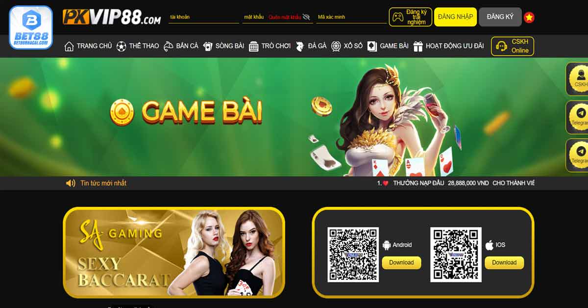 Game bài ở cổng game PKvip như