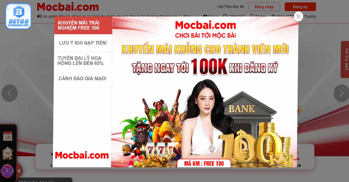 Khuyến mãi từ nhà cái Game mocbai